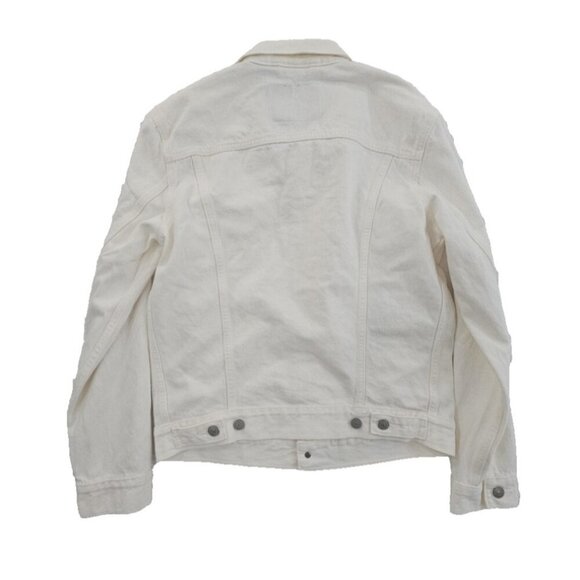 NEW Levi's Jacket Men's Size S White Denim Trucker Biker Jacket 723340292 NWT - Picture 2 of 15